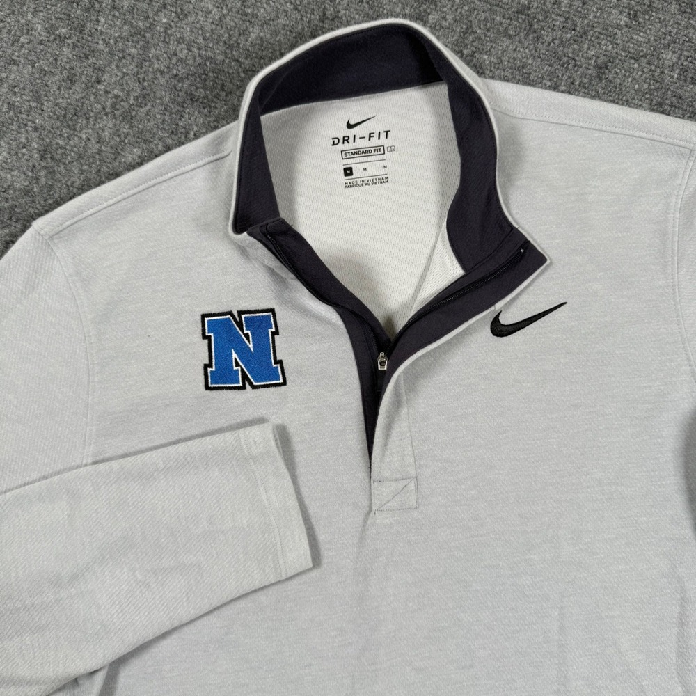 Nike Dri-FIT Pullover Medium Gray Northwestern Wildcats Lightweight L/S Men's‎